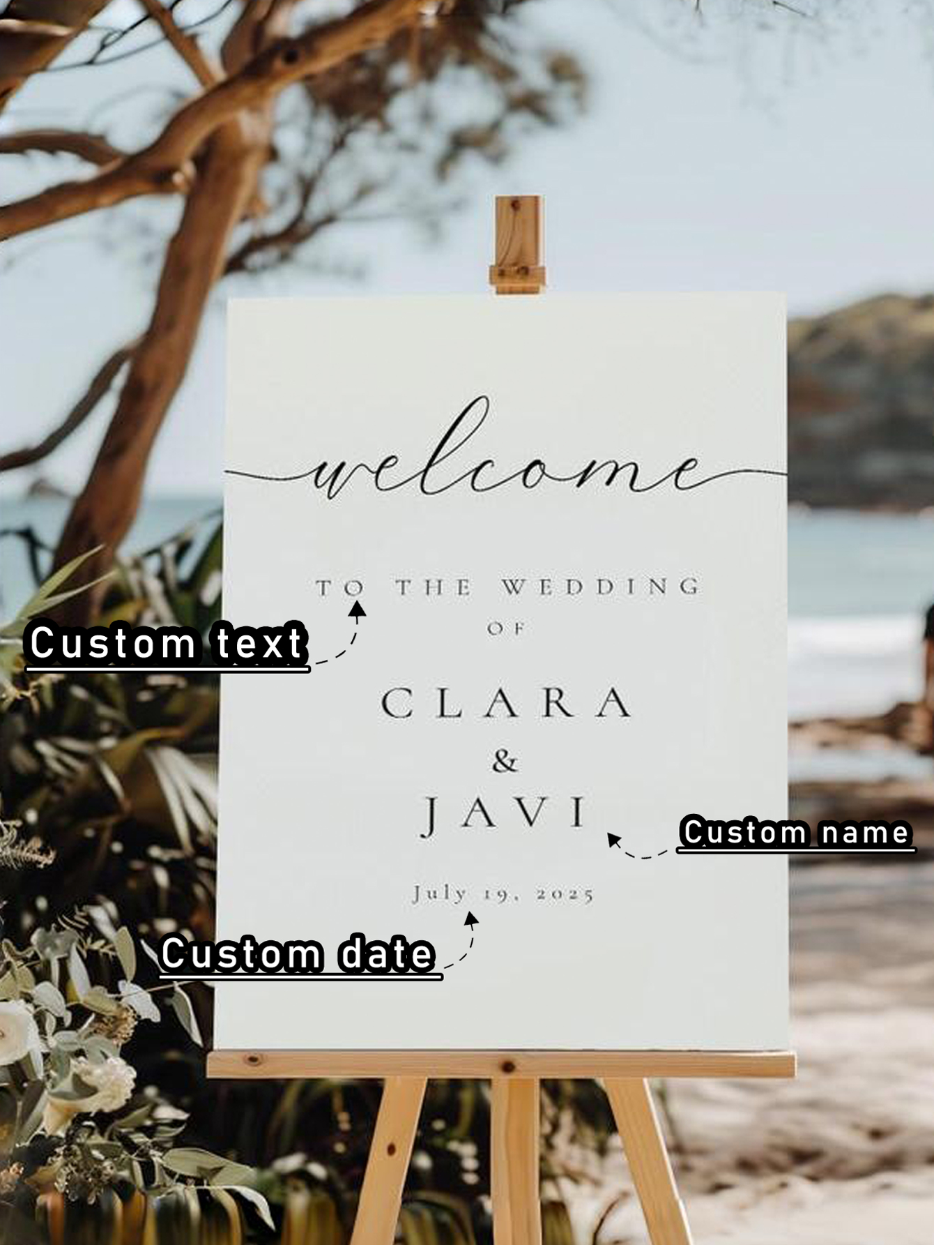 Elegant Wedding Welcome Board